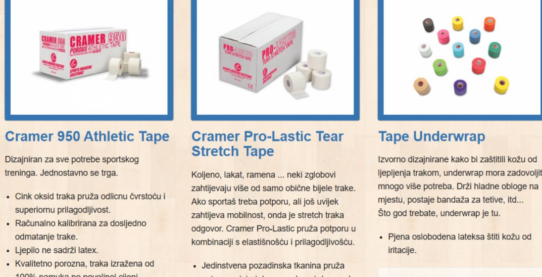 Klikni i naruči - Sportske bandaže Cramer Sports Medicine