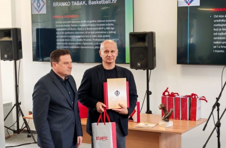 Priznanje struke: Hrvatski zbor sportskih novinara nagradio Branka Tabaka i Basketball.hr