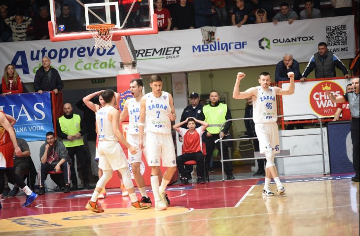 Zadar pobjedom u Čačku potvrdio ostanak u ABA ligi i ostavio nadu Splićanima