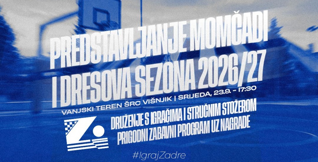 Zadar u srijedu javno predstavlja prvu momčad i nove dresove, evo detalja