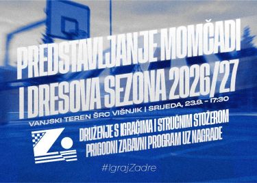 Zadar u srijedu javno predstavlja prvu momčad i nove dresove, evo detalja